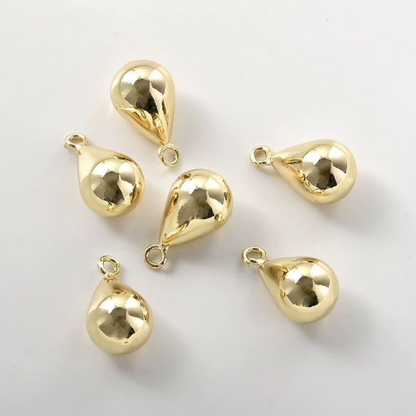 Jewelry Copper 14K Goldfilled Colorpreserving Dropshaped Teardrop Pendant Handmade Electroplating Accessories