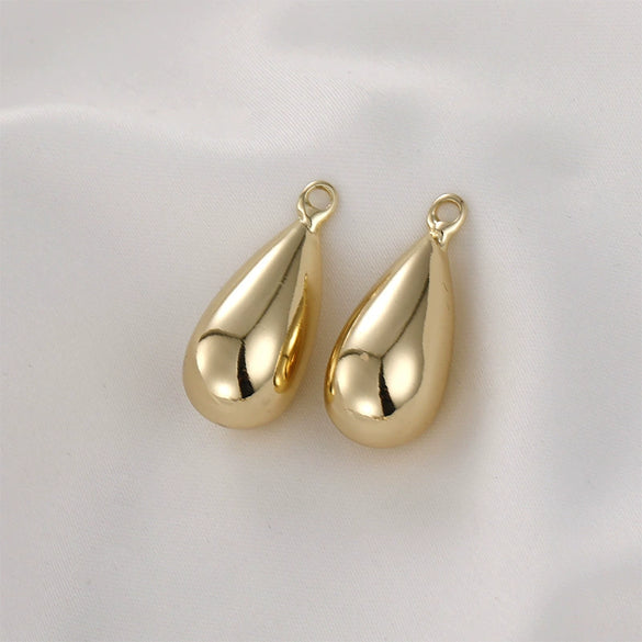 Jewelry Copper 14K Goldfilled Colorpreserving Dropshaped Teardrop Pendant Handmade Electroplating Accessories