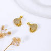 Jewelry Copper 18K Goldfilled Natural Geometric Micropaved Zircon Concentric Lock Orange Pendant Electroplating Accessories Diy Necklace Earrings