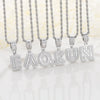 Jewelry Copper Letter Pendant Hiphop Necklace With Geometric Pattern