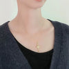 Jewelry Copper Love Pendant Cross Zircon Necklace Snake Bone Chain Electroplating Geometric Style