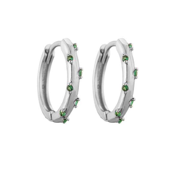 Jewelry Copper Microinlaid Colorful Zircon Geometric Elegant Women Earrings