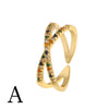 Jewelry Copper Microinlaid Heart Ring Unisex Women's
