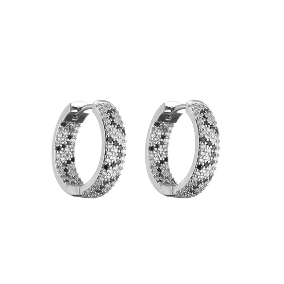 Jewelry Copper Microinlaid Zircon Leopard Geometric Pattern Electroplated Women's Earrings