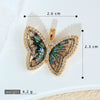 Jewelry Copper Micropaved Animal Zodiac Cartoon Style Butterfly Necklace Pendant