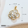 Jewelry Copper Minimalist Flower Style Electroplated Micropaved Zircon Necklace Pendant And Earrings For Women