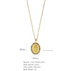 Jewelry Copper Mixed Gem Inlaid Zircon Geometric Electroplating Women's Titanium Steel Ochain Clavicle Necklace