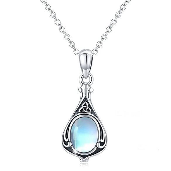 Jewelry Copper Mixed Gem Inlay Geometric Dropshaped Pendant Ochain Necklace For Women