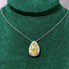 Jewelry Copper Mixed Gem Inlay Water Drops Pear Shaped Zircon Ochain Necklace For Women