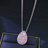 Jewelry Copper Mixed Gem Inlay Water Drops Pear Shaped Zircon Ochain Necklace For Women