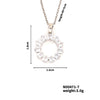 Jewelry Copper Necklace With Geometric Design And Electroplating Treatment For Women
