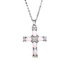 Jewelry Copper Necklace With Geometric Style Inlaid Zircon Mixed Gem Inlay Letters Numbers Text Pattern Ochain For Women