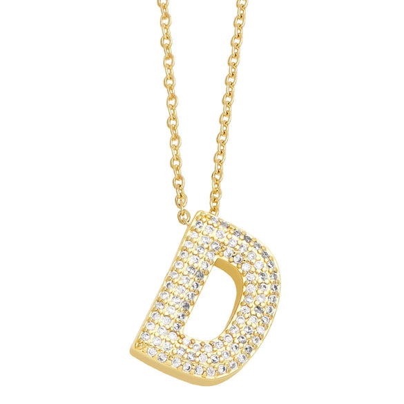Jewelry Copper Necklace With Zircon Inlay And Letters Numbers Text Pattern Ochain For Women