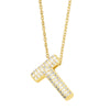 Jewelry Copper Necklace With Zircon Inlay And Letters Numbers Text Pattern Ochain For Women