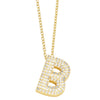 Jewelry Copper Necklace With Zircon Inlay And Letters Numbers Text Pattern Ochain For Women