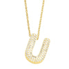 Jewelry Copper Necklace With Zircon Inlay And Letters Numbers Text Pattern Ochain For Women