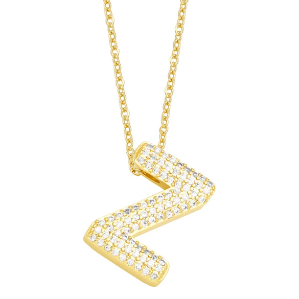 Jewelry Copper Necklace With Zircon Inlay And Letters Numbers Text Pattern Ochain For Women