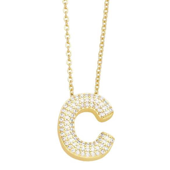 Jewelry Copper Necklace With Zircon Inlay And Letters Numbers Text Pattern Ochain For Women