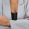 Jewelry Copper Ochain Long Tassel Necklace Geometric Style Electroplated