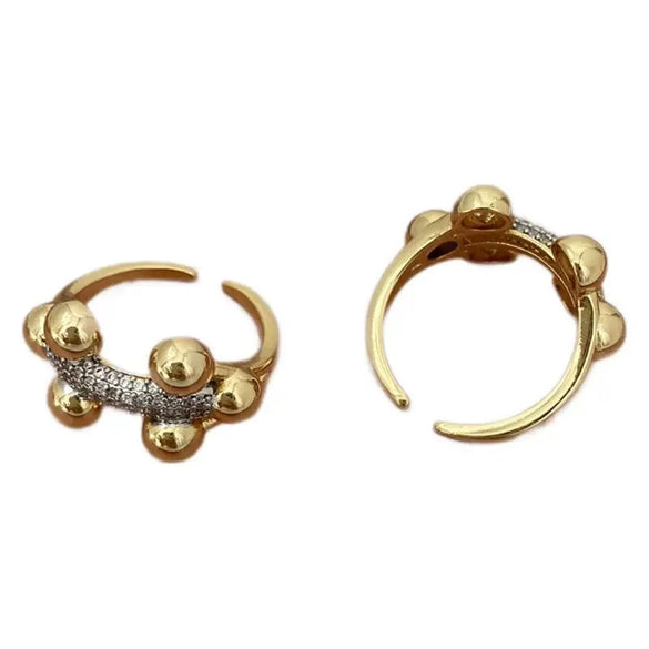 Jewelry Copper Open Ring Fashion Ol Style Geometric U Shape Electroplated