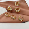 Jewelry Copper Open Ring Fashion Ol Style Geometric U Shape Electroplated