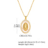 Jewelry Copper Oval Geometric Pendant Gold Plated Necklace For Ladies