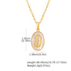 Jewelry Copper Oval Geometric Pendant Gold Plated Necklace For Ladies