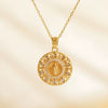 Jewelry Copper Oval Pendant Necklace With Cartoon Characters Electroplating