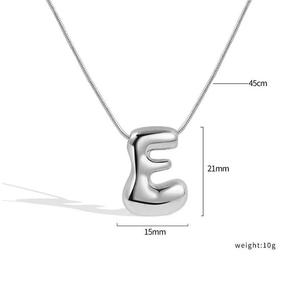 Jewelry Copper Pendant Necklace Geometric Letter Snake Bone Chain Gold Plated