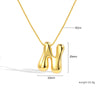 Jewelry Copper Pendant Necklace Geometric Letter Snake Bone Chain Gold Plated