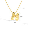 Jewelry Copper Pendant Necklace Geometric Letter Snake Bone Chain Gold Plated