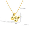 Jewelry Copper Pendant Necklace Geometric Letter Snake Bone Chain Gold Plated