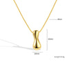 Jewelry Copper Pendant Necklace Geometric Letter Snake Bone Chain Gold Plated