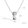 Jewelry Copper Pendant Necklace Geometric Letter Snake Bone Chain Gold Plated