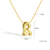 Jewelry Copper Pendant Necklace Geometric Letter Snake Bone Chain Gold Plated
