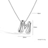 Jewelry Copper Pendant Necklace Geometric Letter Snake Bone Chain Gold Plated
