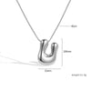 Jewelry Copper Pendant Necklace Geometric Letter Snake Bone Chain Gold Plated