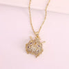 Jewelry Copper Pendant Necklace With Zircon Imitation Pearl Insect Animal Zodiac Pattern Electroplated Inlaid Enamel Water Wave Chain For Women