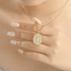 Jewelry Copper Pendant Set Zircon Geometric Retro Electroplating Necklace