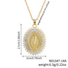 Jewelry Copper Pendant Set Zircon Geometric Retro Electroplating Necklace