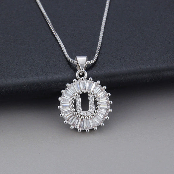 Jewelry Copper Pendant With Letter Pattern And Electroplating Treatment