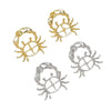 Jewelry Copper Plated Gold Color Baroque Crab Pearl Pendant Electroplated Diy Handmade With Lines Pattern