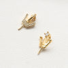 Jewelry Copper Plated Real Gold Zircon Crown Elf Wings Handmade Baroque Pearl Accessories Electroplating