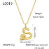 Jewelry Copper Plated With Real Gold Letters Numbers Text Irregular Style Necklace For Women