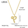 Jewelry Copper Plated With Real Gold Letters Numbers Text Irregular Style Necklace For Women