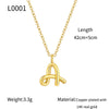 Jewelry Copper Plated With Real Gold Letters Numbers Text Irregular Style Necklace For Women
