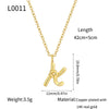 Jewelry Copper Plated With Real Gold Letters Numbers Text Irregular Style Necklace For Women