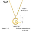 Jewelry Copper Plated With Real Gold Letters Numbers Text Irregular Style Necklace For Women