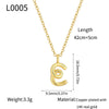 Jewelry Copper Plated With Real Gold Letters Numbers Text Irregular Style Necklace For Women