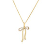 Jewelry Copper Set With Pearl Bow Necklace